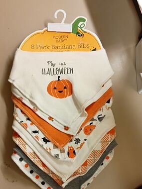 Modern Baby Bandana Bibs - Halloween Eight Pack